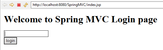 spring mvc login page